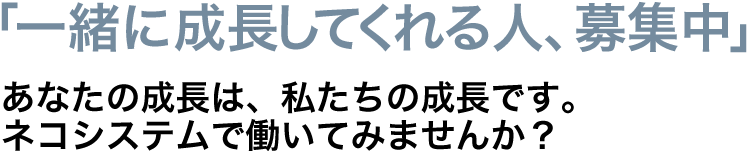 ネコシステムで働いてみませんか